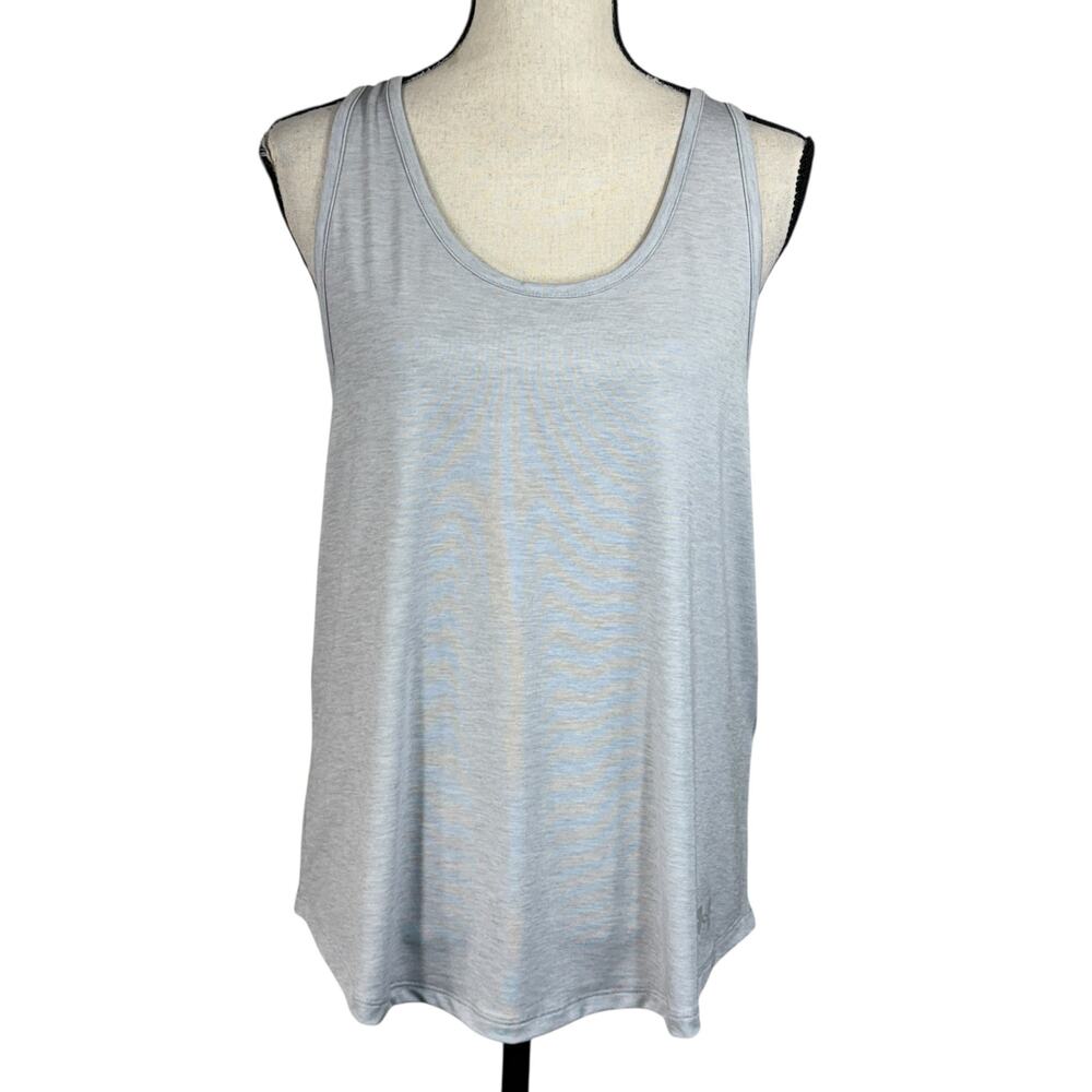 Under Armour Womens Large Tank Top Racerback Loose Fit Stretch Lightweight Gray